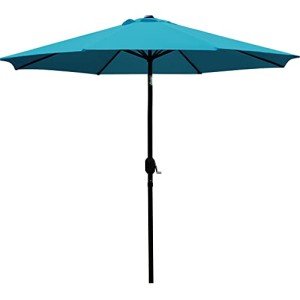Teal Blue 9' Patio Umbrella for Mancave