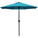 Teal Blue 9' Patio Umbrella for Mancave