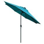 Teal Blue 9' Patio Umbrella for Mancave
