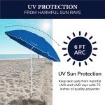 Portable Adjustable Beach Umbrella with UV Protection