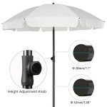 Stylish 6.5 ft Outdoor Patio Umbrella - White