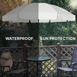 Stylish 6.5 ft Outdoor Patio Umbrella - White