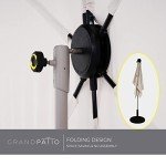 Beige 6x4 FT Patio Umbrella with 360° Tilt