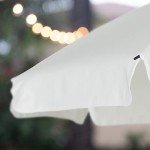 Stylish 6.5 ft Outdoor Patio Umbrella - White