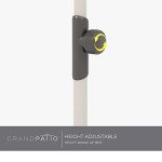 Beige 6x4 FT Patio Umbrella with 360° Tilt