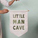 Little Man Cave Pennant Flag Wall Art