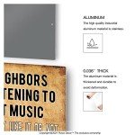 Funny Music Metal Sign for Mancave Decor