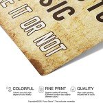 Funny Music Metal Sign for Mancave Decor