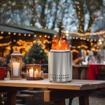 Sweetcrispy Tabletop Fire Pit for Outdoors