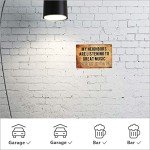 Funny Music Metal Sign for Mancave Decor