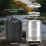 Sweetcrispy Tabletop Fire Pit for Outdoors