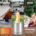 Sweetcrispy Tabletop Fire Pit for Outdoors