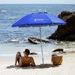 6.5ft Portable Beach Umbrella with Windproof Sand Anchor