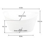 6-Pack Plastic Oval Ice Buckets for Parties