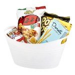 6-Pack Plastic Oval Ice Buckets for Parties