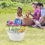 6-Pack Plastic Oval Ice Buckets for Parties