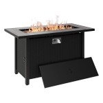 Walsunny 45" Outdoor Propane Fire Pit Table