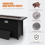 Walsunny 45" Outdoor Propane Fire Pit Table