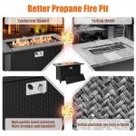 Walsunny 45" Outdoor Propane Fire Pit Table