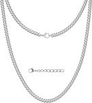 Men's 20" Silver Cuban Chain Necklace