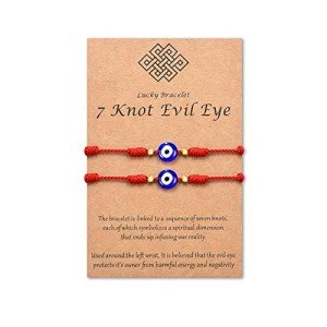 Kabbalah Red String Bracelet with Evil Eye Protection