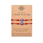 Kabbalah Red String Bracelet with Evil Eye Protection