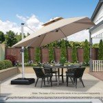 10ft Heavy Duty Cantilever Patio Umbrella - Beige