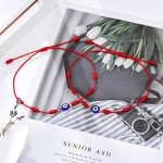 Kabbalah Red String Bracelet with Evil Eye Protection