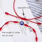 Kabbalah Red String Bracelet with Evil Eye Protection