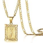 Personalized 14K Gold Letter J Pendant Necklace