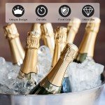 Vintage Metal Beverage Buckets with Scoops - 2 Pack