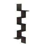 Rustic 5-Tier Wall Mounted Shelves - Espresso/Black