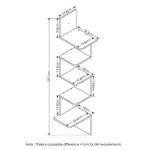 Rustic 5-Tier Wall Mounted Shelves - Espresso/Black