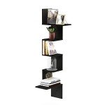 Rustic 5-Tier Wall Mounted Shelves - Espresso/Black