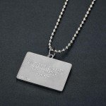 Yonghao Pavilion Men's Hip Hop Dog Tag Necklace