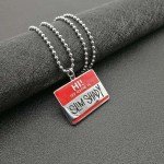 Yonghao Pavilion Men's Hip Hop Dog Tag Necklace