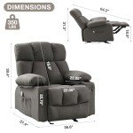 Comfy Rocker Recliner Chair with Heat & Vibration
