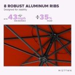 9-Foot Apple Red Outdoor Umbrella with Tilt