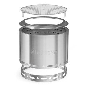 Portable Smokeless 19" Steel Fire Pit for Outdoors