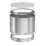 Portable Smokeless 19" Steel Fire Pit for Outdoors