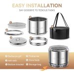 Portable Smokeless 19" Steel Fire Pit for Outdoors