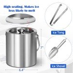 Stainless Steel Insulated Ice Bucket for Parties