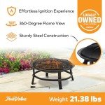 29" Wood Burning Fire Pit Bowl for Outdoor Fun