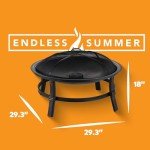 29" Wood Burning Fire Pit Bowl for Outdoor Fun