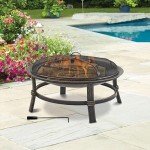 29" Wood Burning Fire Pit Bowl for Outdoor Fun