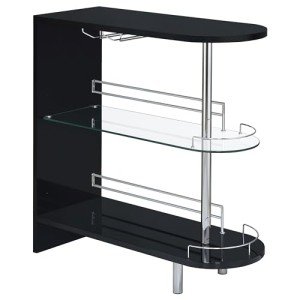 Adolfo High Gloss Black Home Bar Coaster