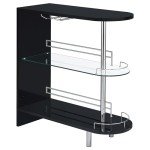 Adolfo High Gloss Black Home Bar Coaster