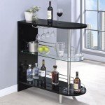Adolfo High Gloss Black Home Bar Coaster