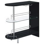 Adolfo High Gloss Black Home Bar Coaster
