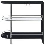 Adolfo High Gloss Black Home Bar Coaster